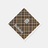 Clan MacKenzie Hunting Brown Tartan Napkins Serviette (Ecke)