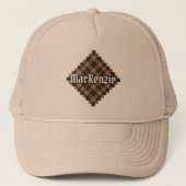 Clan MacKenzie Hunting Brown Tartan Trucker Hat Truckerkappe (Vorderseite)