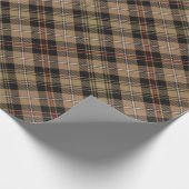 Clan MacKenzie Hunting Brown Tartan Wrapping Paper Geschenkpapier (Ecke)