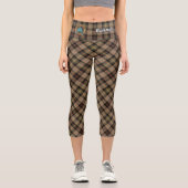 Clan MacKenzie Jagd Brown Tartan Capri Leggings (Vorderseite)
