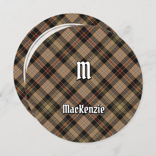 Clan MacKenzie Jagd Brown Tartan Einladung (Vorne/Hinten)