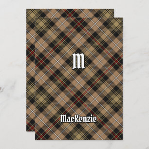 Clan MacKenzie Jagd Brown Tartan Einladung