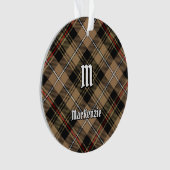 Clan MacKenzie Jagd Brown Tartan Ornament (Vorderseite)