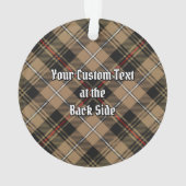 Clan MacKenzie Jagd Brown Tartan Ornament (Rückseite)