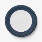 Clan Mackenzie Modern Tartan Border Pappteller (Vorderseite)
