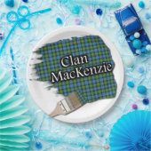 Clan MacKenzie Scottish Tartan Paint Brush Pappteller (Party)