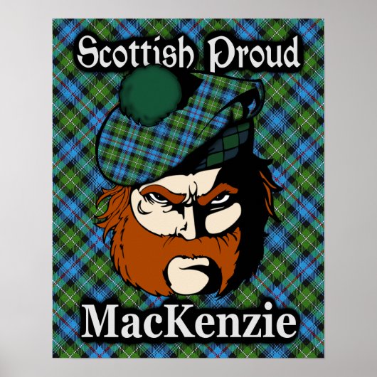Clan MacKenzie Scottish Tartan Poster (Vorne)