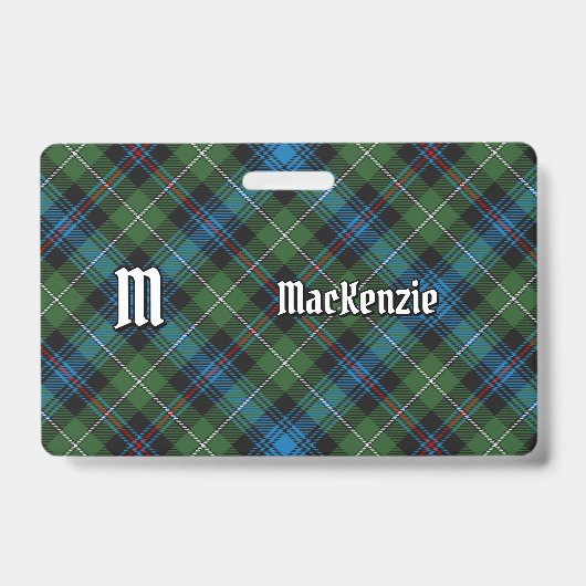 Clan MacKenzie Tartan Abzeichen Ausweis (Vorderseite)