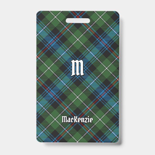 Clan MacKenzie Tartan Abzeichen Ausweis (Front)