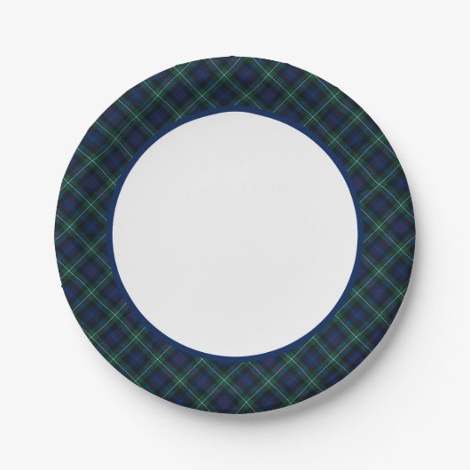 Clan Mackenzie Tartan Border Pappteller (Vorderseite)