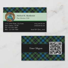 Clan MacKenzie Tartan Business Card Visitenkarte