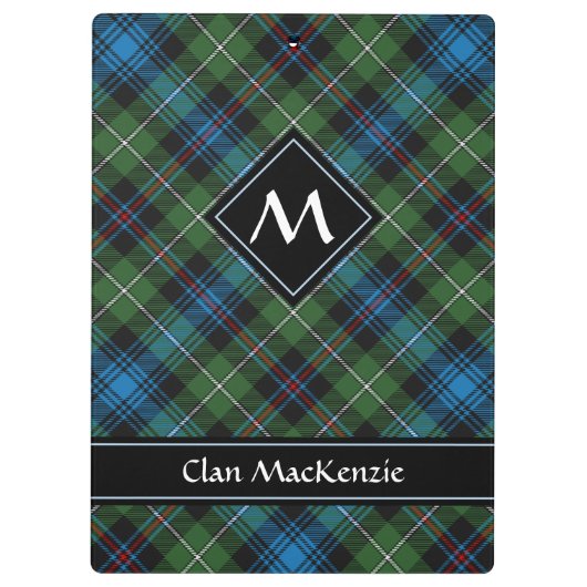 Clan MacKenzie Tartan Clipboard Klemmbrett (Rückseite)