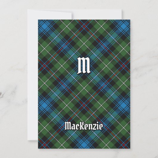 Clan MacKenzie Tartan Einladung (Vorderseite)