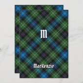 Clan MacKenzie Tartan Einladung (Vorne/Hinten)