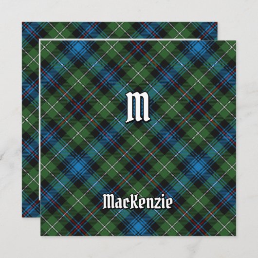 Clan MacKenzie Tartan Einladung (Vorne/Hinten)