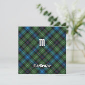 Clan MacKenzie Tartan Einladung (Stehend Vorderseite)