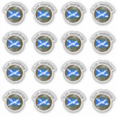 Clan MacKenzie Tartan Knot & Flag Aufkleber (Vorderseite)