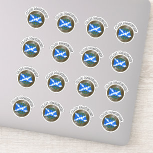 Clan MacKenzie Tartan Knot & Flag Aufkleber