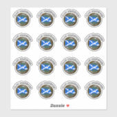 Clan MacKenzie Tartan Knot & Flag Aufkleber (Blatt)