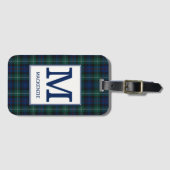 Clan Mackenzie Tartan Mit Monogramm Gepäckanhänger (Vorderseite (Horizontal))