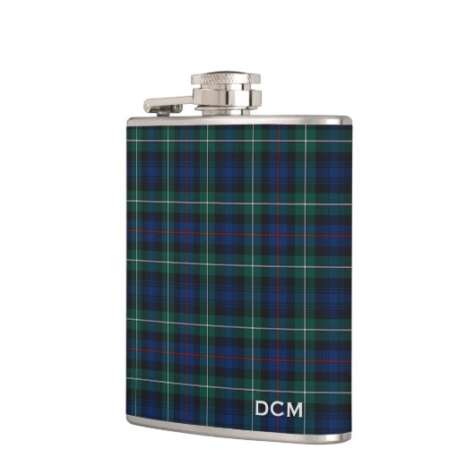 Clan Mackenzie Tartan Monogram Flachmann (Links)