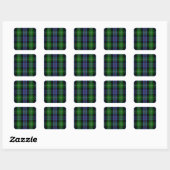 Clan MacKenzie Tartan Quadratischer Aufkleber (Blatt)