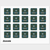 Clan MacKenzie Tartan Square Sticker (Blatt)
