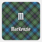 Clan MacKenzie Tartan Square Sticker (Vorderseite)