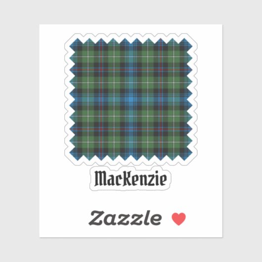 Clan MacKenzie Tartan Sticker (Blatt)