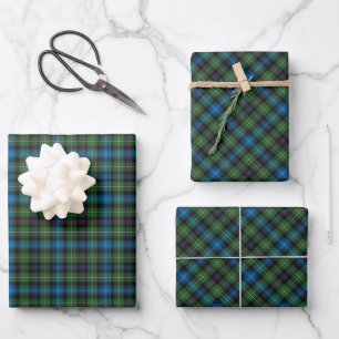 Clan MacKenzie Tartan Wrapping Paper Sheets Geschenkpapier Set