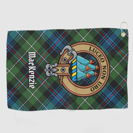 Clan MacKenzie Wappen Golfhandtuch (Horizontal)