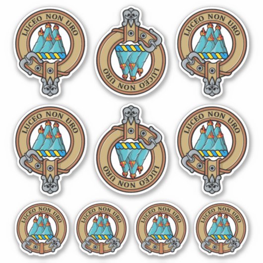 Clan MacKenzie Wappen Sticker Set (Vorderseite)