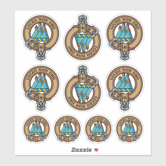 Clan MacKenzie Wappen Sticker Set (Blatt)