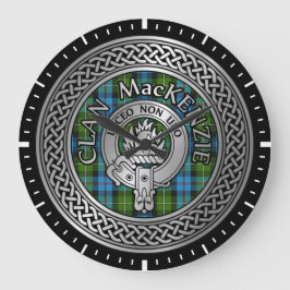Clan MacKenzie Wappen & Tartan Knot Große Wanduhr