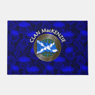 Clan MacKenzie Wappen & Tartan Knot on Thistle Fußmatte