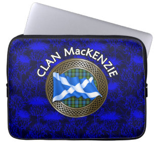 Clan MacKenzie Wappen & Tartan Knot on Thistle Laptopschutzhülle