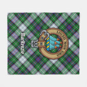 Clan MacKenzie Wappen über Dress Tartan Fleecedecke (Vorderseite (Horizontal))