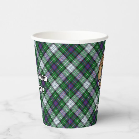 Clan MacKenzie Wappen über Dress Tartan Paper Cups Pappbecher (Rechts)