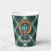 Clan MacKenzie Wappen über Dress Tartan Paper Cups Pappbecher (Vorderseite)