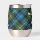 Clan MacKenzie Wappen über Tartan (Links)