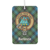 Clan MacKenzie Wappen über Tartan Autolufterfrischer (Vorderseite)
