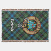 Clan MacKenzie-Wappen über Tartan Decke (Vorderseite)