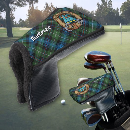 Clan MacKenzie Wappen über Tartan Golf Headcover