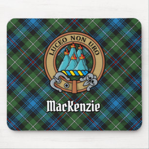 Clan MacKenzie Wappen über Tartan Mousepad