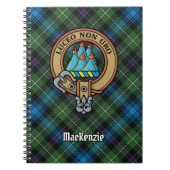 Clan MacKenzie Wappen über Tartan Notizblock (Vorderseite)