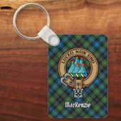 Clan MacKenzie Wappen über Tartan Schlüsselanhänge Schlüsselanhänger (Vorderseite)
