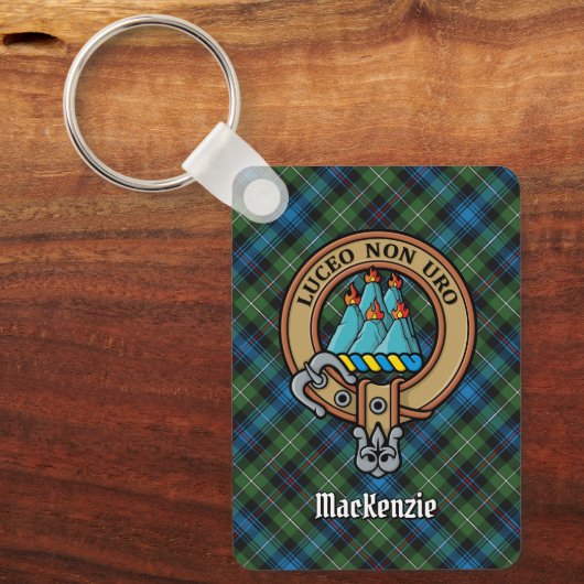 Clan MacKenzie Wappen über Tartan Schlüsselanhänge Schlüsselanhänger (Vorderseite)