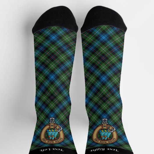 Clan MacKenzie Wappen über Tartan Socks Socken (Oben)