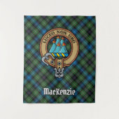 Clan MacKenzie Wappen über Tartan Wandteppich (Vorderseite)