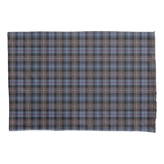 Clan Mackenzie Weathered Tartan Blue und Brown Kissenbezug (Vorderseite)